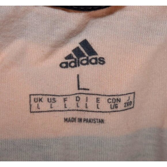 Adidas Tango T-Shirt Men's L Peach 100% Cotton Athletic Tee Soccer Sportswear - Picture 7 of 9